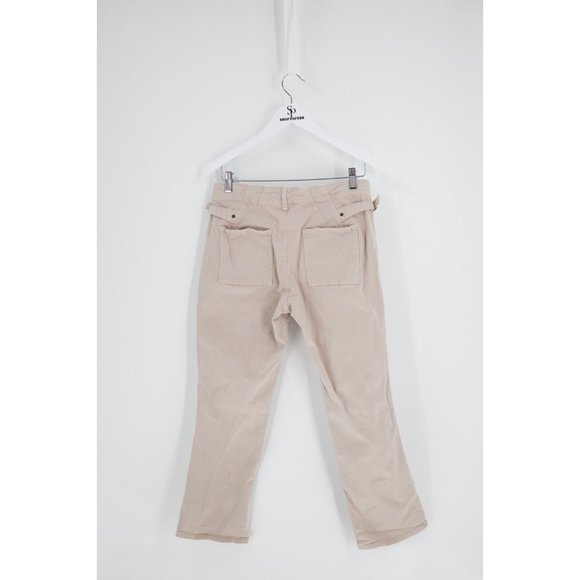 Anthropologie Women Size 29 Light Beige Straight Leg Mid Rise Pants Cropped - Picture 4 of 6